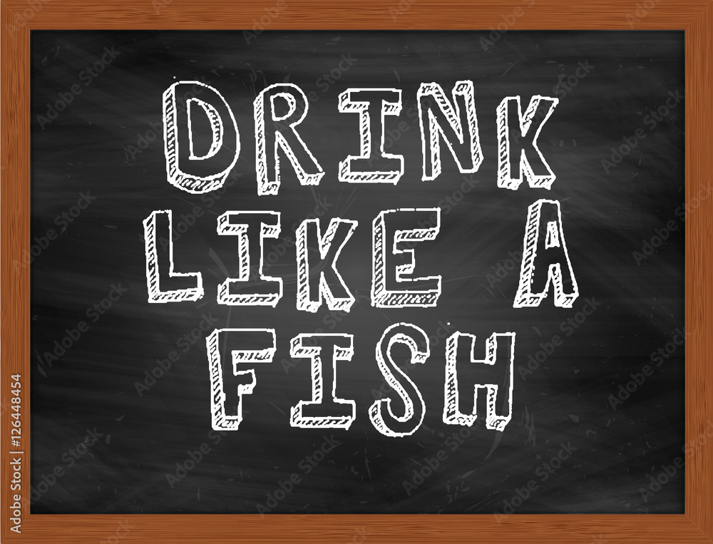 drink like a fish blackboard